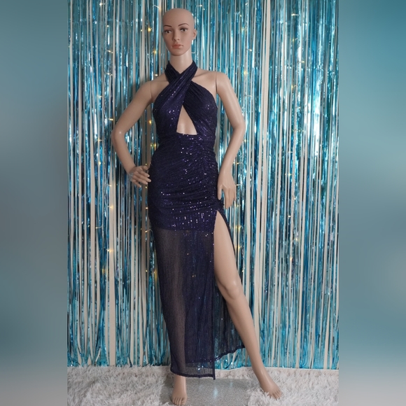 Sharp Instinct Dress in Navy